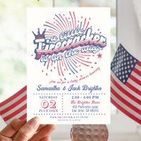 Little Firecracker Cuarto de julio Baby Shower USA