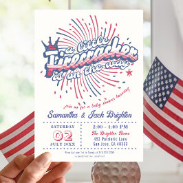 Invitación Little Firecracker Cuarto de julio Baby Shower USA