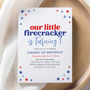 Invitación Little Firecracker el 4 de julio de 1999