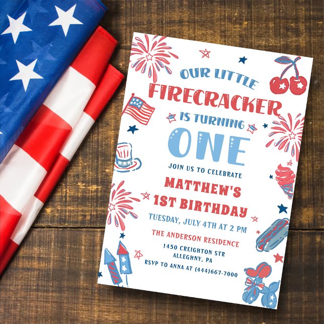 Invitación Little Firecracker el 4 de julio de 1999 (Subido por el creador)
