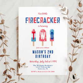 Invitación Little Firecracker el 4 de julio de 2014
