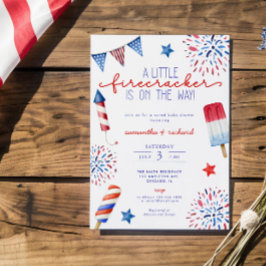 Invitación Little Firecracker en el camino a la ducha de bebé