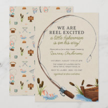 Little Fisherman Adventure Watercolor Baby Shower