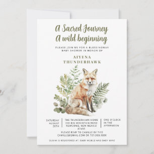 Invitación Little Fox Spirit Blessingway Baby Shower
