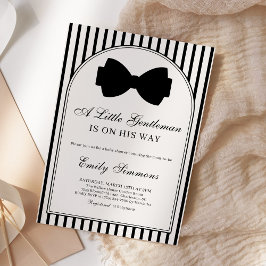 Invitación Little Gentleman Bow Tie Baby Shower