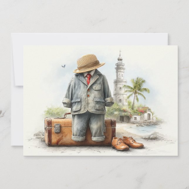 Invitación Little Globetrotter - 1ª Aventura por Cumpleaños (Anverso)