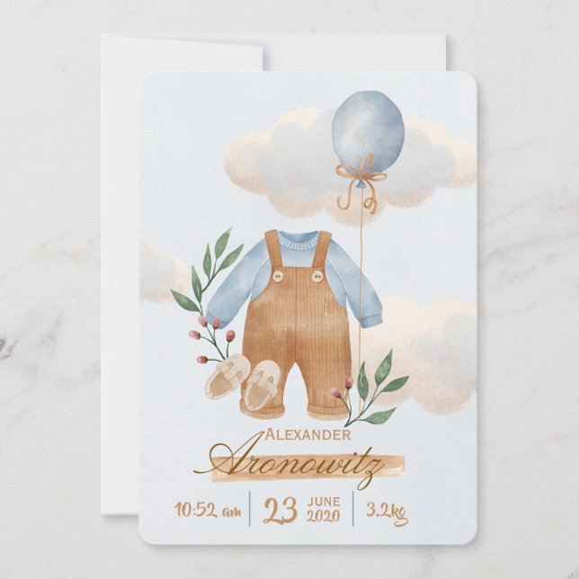 Invitación Little hands, little feet, and a big place in our  (Anverso)