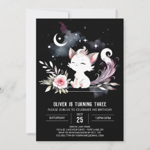 Invitación Little Happy Cat Birday