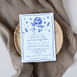 Invitación Little Heartbreaker Valentines Boy 1st Birthday