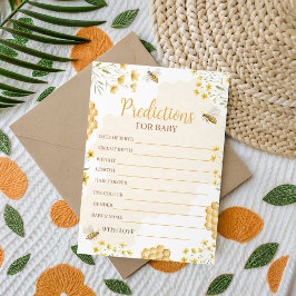 Invitación Little Honey Baby Predictions Game Card