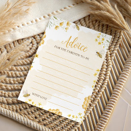 Invitación Little Honey Baby Shower Advice Card