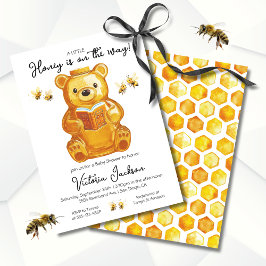 Invitación Little Honey Bee Baby Shower clothline