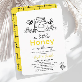 Invitación Little Honey Hand-drawn Bee Baby Shower