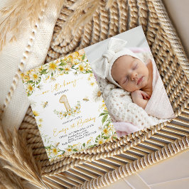 Invitación Little Honey Photo 1st Birthday Invite