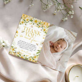 Invitación Little Honey Photo Birthday Thank You