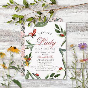 Invitación Little Lady Ladybug y deja Baby Shower Chica