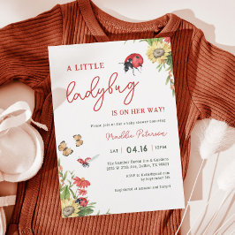 Invitación Little Ladybug Chica Baby Shower