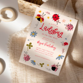 Invitación Little Ladybug Chica Baby Shower