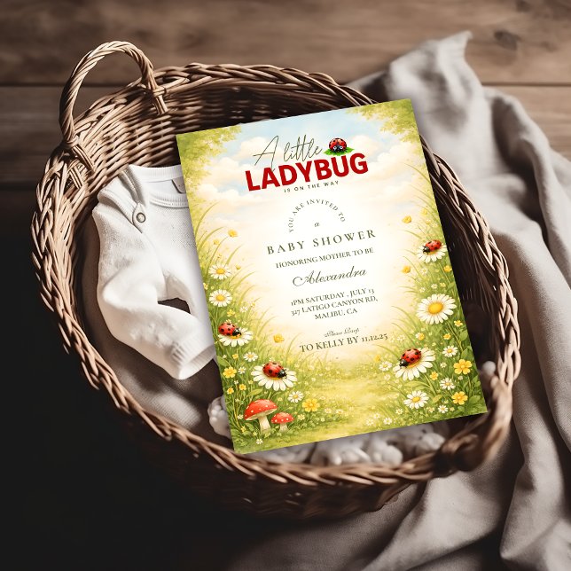 Invitación Little Ladybug Meadow Celebration Baby Shower (Subido por el creador)