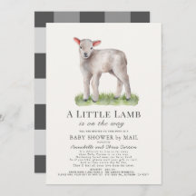Little Lamb Baby Shower por correo