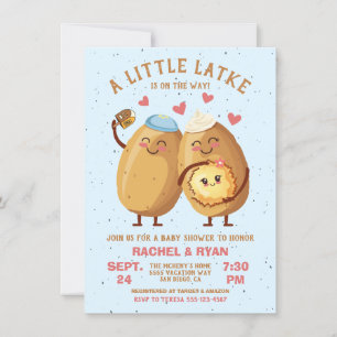 Invitación Little Latke Hanukkah Baby Shower