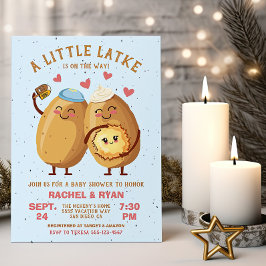 Invitación Little Latke Hanukkah Baby Shower
