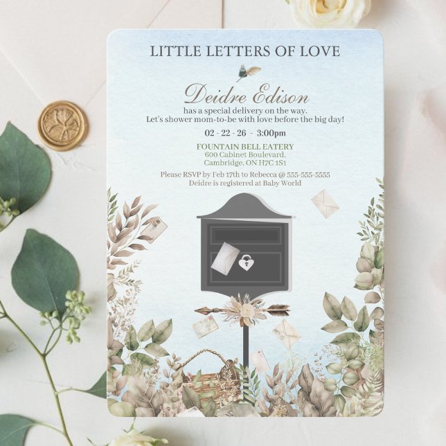 Invitación Little Letters Of Love Baby Shower Invitation (Subido por el creador)