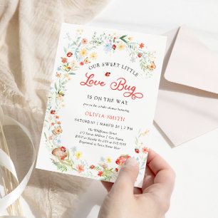 Invitación Little Love Bug Baby Shower