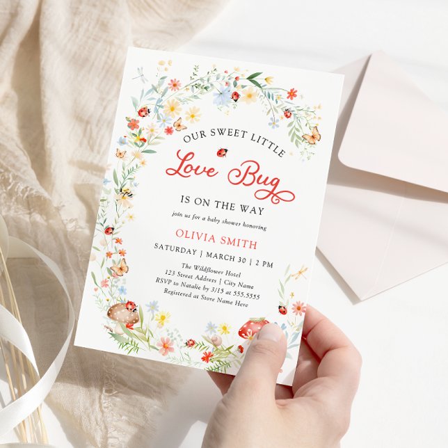 Invitación Little Love Bug Baby Shower (Subido por el creador)