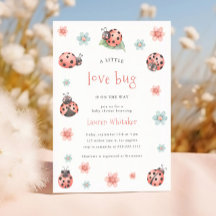 Little Love Bug está en camino Chica Baby Shower