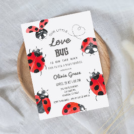 Invitación Little Love Bug Ladybug Baby Shower