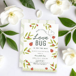 Invitación Little Love Bug Ladybug Baby Shower
