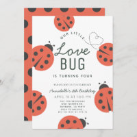 Little Love Bug Ladybug Chica Cumpleaños