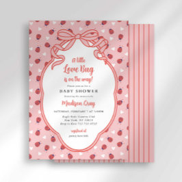 Invitación Little Love Bug on the Way Baby Shower Invitation