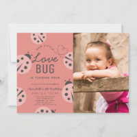 Little Love Bug Pink Ladybug Birday Photo