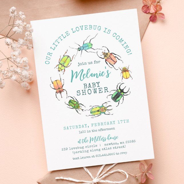 Invitación Little Lovebug Baby Shower (Subido por el creador)