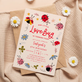 Invitación Little Lovebug Birday Party