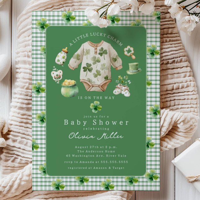 Invitación Little Lucky Charm Baby Shower Invitation (Subido por el creador)