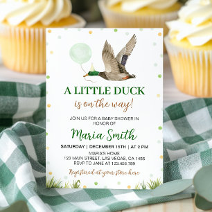 Invitación Little Mallard Duck Baby Shower