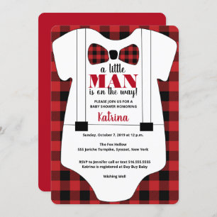 Invitación Little Man está en camino Baby Shower