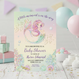 Invitación Little Mermaid Baby Shower