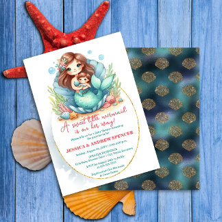 Invitación Little Mermaid Baby Shower