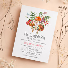 Invitación Little Mushroom Fall Baby Shower