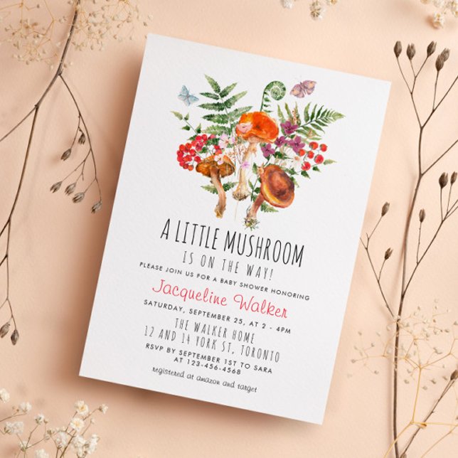 Invitación Little Mushroom Fall Baby Shower (Subido por el creador)