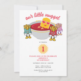 Invitación Little Nugget Any Age Todd Chica Birthday Party