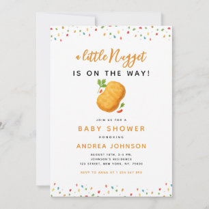 Invitación Little Nugget Foodie Baby Shower