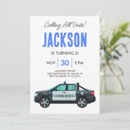 Invitación Little Officer Police Birthday | Personalized 