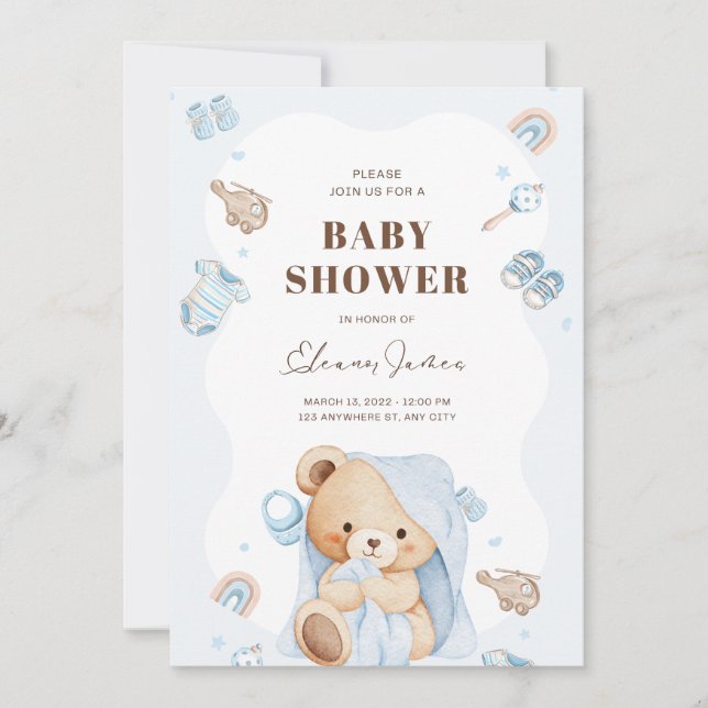 Invitación Little One Celebration Time (Anverso)