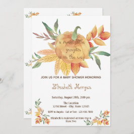 Invitación Little Pampkin, Autumn Baby Shower