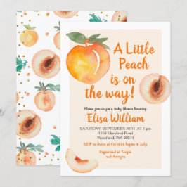 Invitación Little Peach está en el camino de Baby Shower